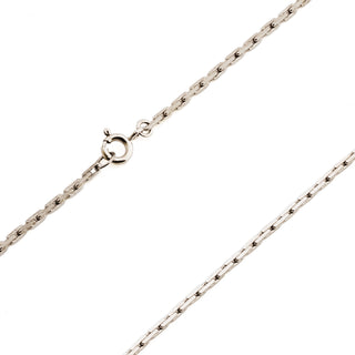 Ankerkette aus 585 Weißgold, nachhaltiger second hand Schmuck perfekt aufgearbeitet