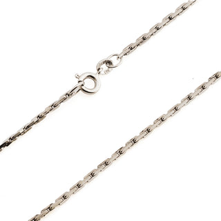 Ankerkette aus 585 Weißgold, nachhaltiger second hand Schmuck perfekt aufgearbeitet