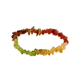 Armband mit Amethyst, Citrin und Peridot, nachhaltiger second hand Schmuck perfekt aufgearbeitet