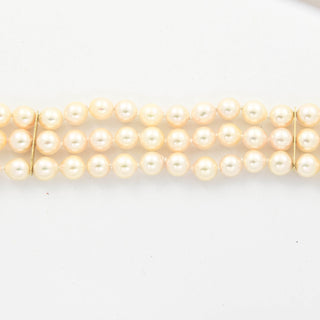 Perlenarmband aus 585 Gelb- und Weißgold mit Perle, nachhaltiger second hand Schmuck perfekt aufgearbeitet