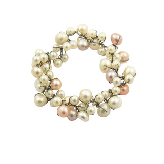 Armband aus Edelstahl mit Perle, nachhaltiger second hand Schmuck perfekt aufgearbeitet