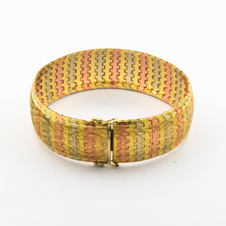 Armband aus 585 Gelb-, Rosé- und Weißgold, 19cm, nachhaltiger second hand Schmuck perfekt aufgearbeitet