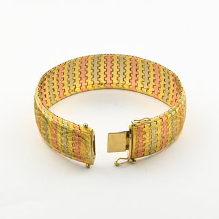 Armband aus 585 Gelb-, Rosé- und Weißgold, 19cm, nachhaltiger second hand Schmuck perfekt aufgearbeitet