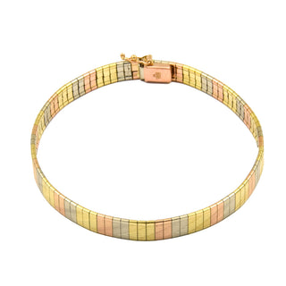 Armband aus 585 Gelb-, Rot- und Weißgold, nachhaltiger second hand Schmuck perfekt aufgearbeitet