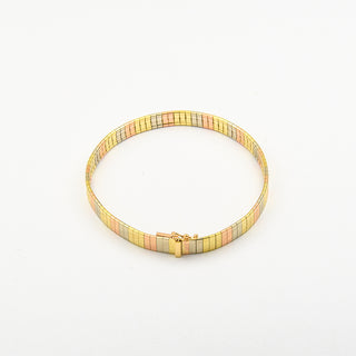 Armband aus 585 Gelb-, Rot- und Weißgold, nachhaltiger second hand Schmuck perfekt aufgearbeitet