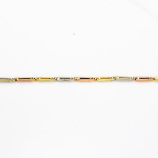 Armband aus 585 Gelb-, Rot- und Weißgold, nachhaltiger second hand Schmuck perfekt aufgearbeitet