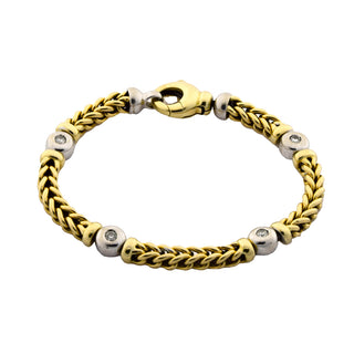 Brillantarmband aus 585 Gelb- und Weißgold, nachhaltiger second hand Schmuck perfekt aufgearbeitet