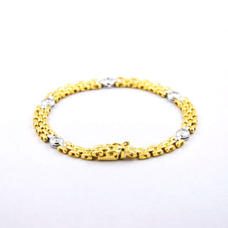 Brillantarmband aus 750 Gelb- und Weißgold, nachhaltiger second hand Schmuck perfekt aufgearbeitet