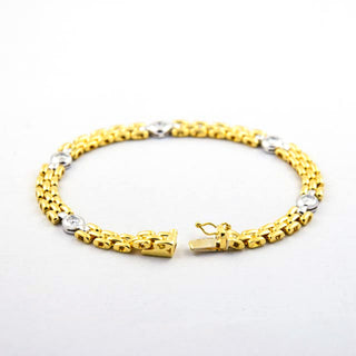 Brillantarmband aus 750 Gelb- und Weißgold, nachhaltiger second hand Schmuck perfekt aufgearbeitet