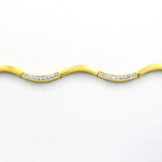 Brillantarmband aus 585 Gelb- und Weißgold, nachhaltiger second hand Schmuck perfekt aufgearbeitet