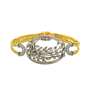 Diamantarmband aus 750 Gelb- und Weißgold, nachhaltiger second hand Schmuck perfekt aufgearbeitet