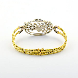 Diamantarmband aus 750 Gelb- und Weißgold, nachhaltiger second hand Schmuck perfekt aufgearbeitet