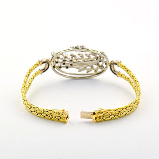 Diamantarmband aus 750 Gelb- und Weißgold, nachhaltiger second hand Schmuck perfekt aufgearbeitet