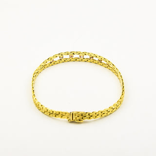 Rubinarmband aus 585 Gelb- und Weißgold, nachhaltiger second hand Schmuck perfekt aufgearbeitet