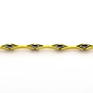 Saphirarmband aus 750 Gelb- und Weißgold mit Diamant, nachhaltiger second hand Schmuck perfekt aufgearbeitet