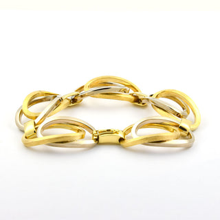 Armband aus 585 Gelb- und Weißgold, nachhaltiger second hand Schmuck perfekt aufgearbeitet