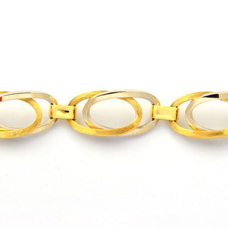 Armband aus 585 Gelb- und Weißgold, nachhaltiger second hand Schmuck perfekt aufgearbeitet