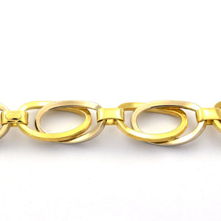 Armband aus 585 Gelb- und Weißgold, nachhaltiger second hand Schmuck perfekt aufgearbeitet