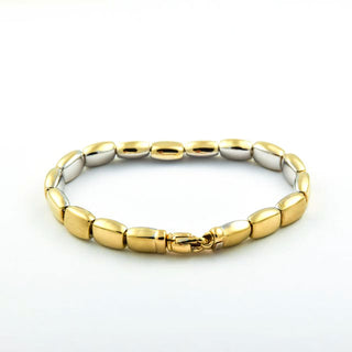 Armband aus 585 Gelb- und Weißgold, nachhaltiger second hand Schmuck perfekt aufgearbeitet