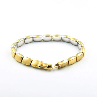 Armband aus 585 Gelb- und Weißgold, nachhaltiger second hand Schmuck perfekt aufgearbeitet