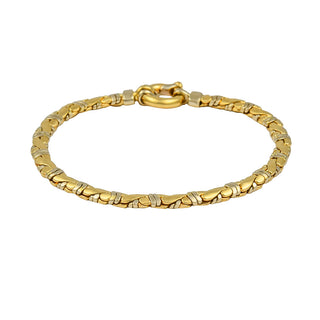 Armband aus 585 Gelb- und Weißgold, nachhaltiger second hand Schmuck perfekt aufgearbeitet