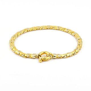 Armband aus 585 Gelb- und Weißgold, nachhaltiger second hand Schmuck perfekt aufgearbeitet