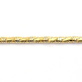 Armband aus 585 Gelb- und Weißgold, nachhaltiger second hand Schmuck perfekt aufgearbeitet