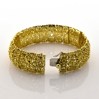 Armband aus 585 Gelb- und Weißgold, nachhaltiger second hand Schmuck perfekt aufgearbeitet