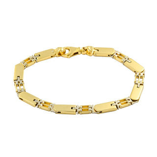 Armband aus 750 Gelb- und Weißgold, nachhaltiger second hand Schmuck perfekt aufgearbeitet