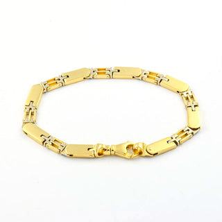 Armband aus 750 Gelb- und Weißgold, nachhaltiger second hand Schmuck perfekt aufgearbeitet