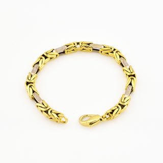 Armband aus 585 Gelb- und Weißgold, nachhaltiger second hand Schmuck perfekt aufgearbeitet