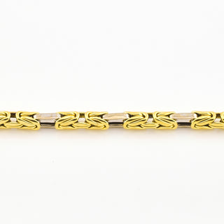 Armband aus 585 Gelb- und Weißgold, nachhaltiger second hand Schmuck perfekt aufgearbeitet