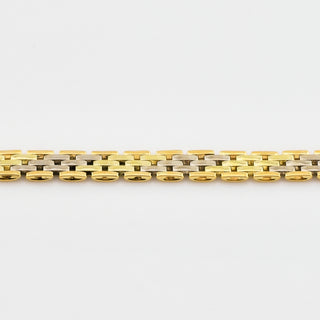 Armband aus 585 Gelb- und Weißgold, nachhaltiger second hand Schmuck perfekt aufgearbeitet