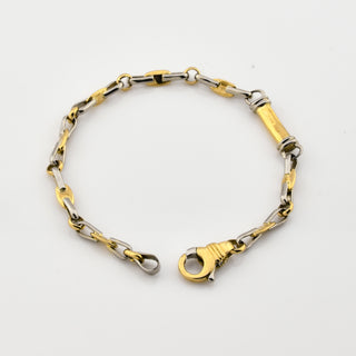 Armband aus 750 Gelb- und Weißgold, nachhaltiger second hand Schmuck perfekt aufgearbeitet