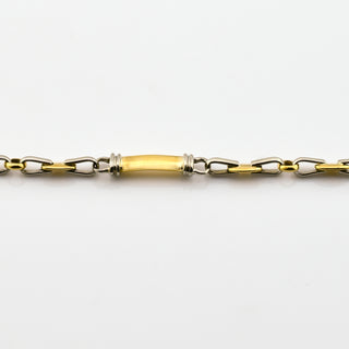 Armband aus 750 Gelb- und Weißgold, nachhaltiger second hand Schmuck perfekt aufgearbeitet