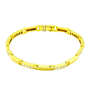 Schmitt Diamantarmband aus 750 Gelbgold, nachhaltiger second hand Schmuck perfekt aufgearbeitet