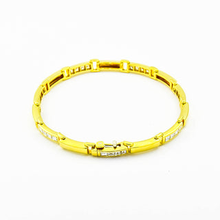 Schmitt Diamantarmband aus 750 Gelbgold, nachhaltiger second hand Schmuck perfekt aufgearbeitet