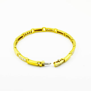 Schmitt Diamantarmband aus 750 Gelbgold, nachhaltiger second hand Schmuck perfekt aufgearbeitet