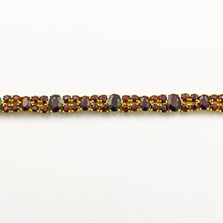 Granatarmband aus 333 Gelbgold, nachhaltiger second hand Schmuck perfekt aufgearbeitet