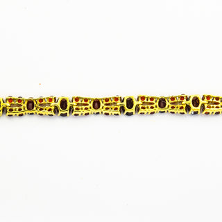 Granatarmband aus 333 Gelbgold, nachhaltiger second hand Schmuck perfekt aufgearbeitet