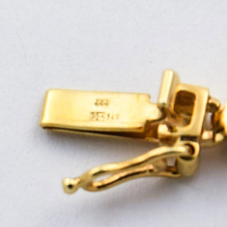 Granatarmband aus 333 Gelbgold, nachhaltiger second hand Schmuck perfekt aufgearbeitet