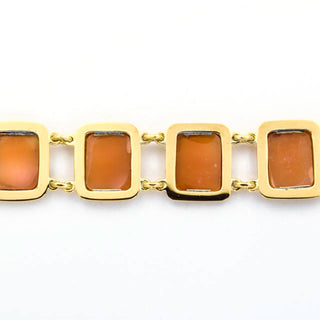 Armband aus 750 Gelbgold mit Kamee/Gemme, nachhaltiger second hand Schmuck perfekt aufgearbeitet