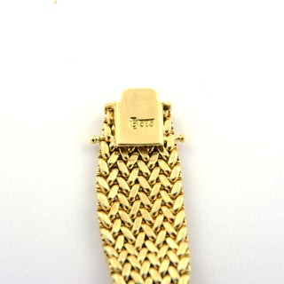 Armband aus 585 Gelbgold mit Lapislazuli, nachhaltiger second hand Schmuck perfekt aufgearbeitet