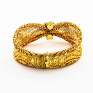 Armband aus 750 Gelbgold mit Rubin, nachhaltiger second hand Schmuck perfekt aufgearbeitet