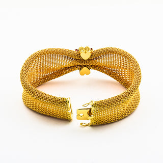Armband aus 750 Gelbgold mit Rubin, nachhaltiger second hand Schmuck perfekt aufgearbeitet