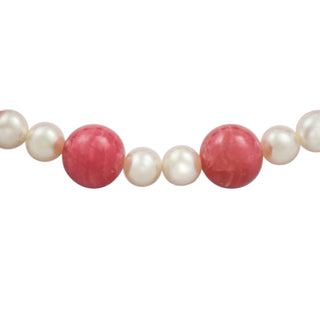 Perlenarmband mit Rhodochrosit, nachhaltiger second hand Schmuck perfekt aufgearbeitet