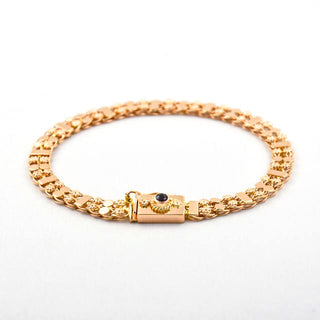 Granatarmband aus 585 Roségold, nachhaltiger second hand Schmuck perfekt aufgearbeitet