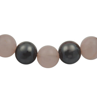 Armband mit Rosenquarz und Hämatit, nachhaltiger second hand Schmuck perfekt aufgearbeitet