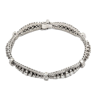 Brillantarmband aus 750 Weißgold, nachhaltiger second hand Schmuck perfekt aufgearbeitet