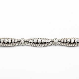 Brillantarmband aus 750 Weißgold, nachhaltiger second hand Schmuck perfekt aufgearbeitet